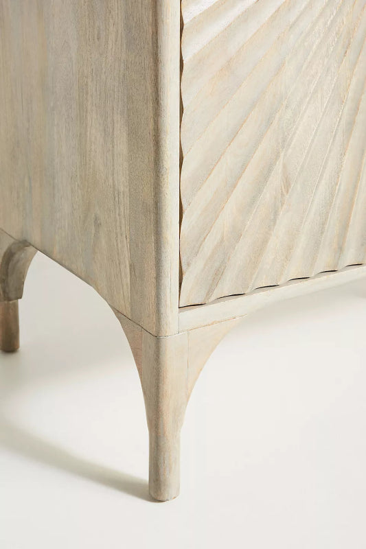 Daybreak Sideboard | Hand - Carved Sunburst Design Wooden Credenza Buffet & Sideboard - Bone Inlay Furnitures