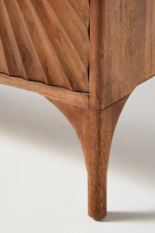 Daybreak Sideboard | Hand - Carved Sunburst Design Wooden Credenza Buffet & Sideboard - Bone Inlay Furnitures