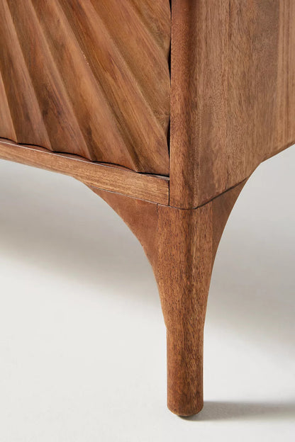 Daybreak Sideboard | Hand - Carved Sunburst Design Wooden Credenza Buffet & Sideboard - Bone Inlay Furnitures