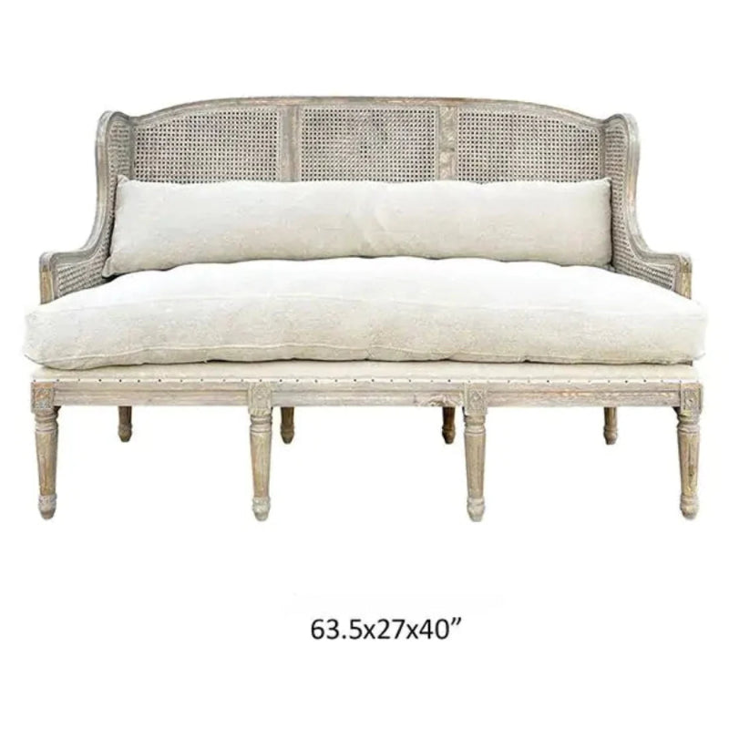 Designer Cane Wooden Daybed Sofa Settee Daybed - Bone Inlay Furnitures