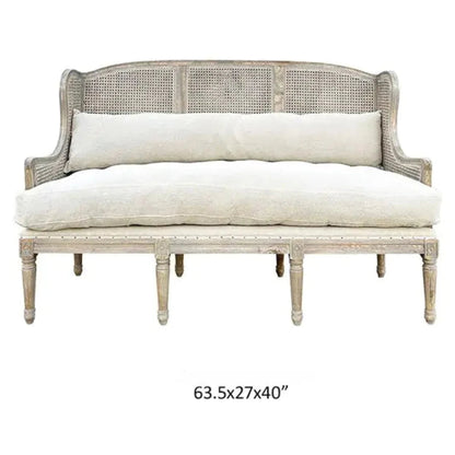 Designer Cane Wooden Daybed Sofa Settee Daybed - Bone Inlay Furnitures