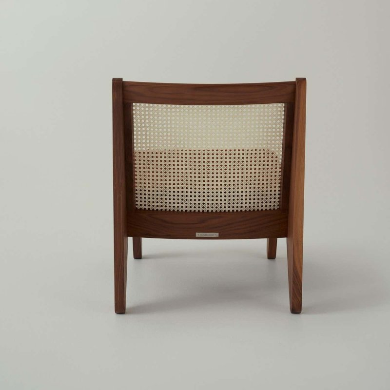 Designer Crafted Wooden Upholstered Rattan Cane Chair Inspired by Daniel Boddam Chair - Bone Inlay Furnitures