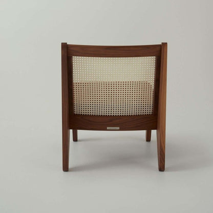 Designer Crafted Wooden Upholstered Rattan Cane Chair Inspired by Daniel Boddam Chair - Bone Inlay Furnitures