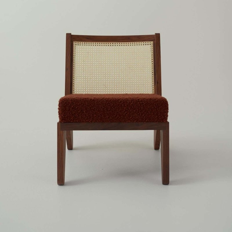 Designer Crafted Wooden Upholstered Rattan Cane Chair Inspired by Daniel Boddam Chair - Bone Inlay Furnitures