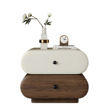 Designer Handmade Bedside Table with Two Drawers bedside table - Bone Inlay Furnitures