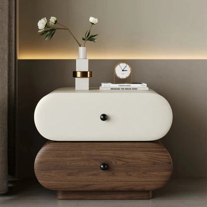 Designer Handmade Bedside Table with Two Drawers bedside table - Bone Inlay Furnitures