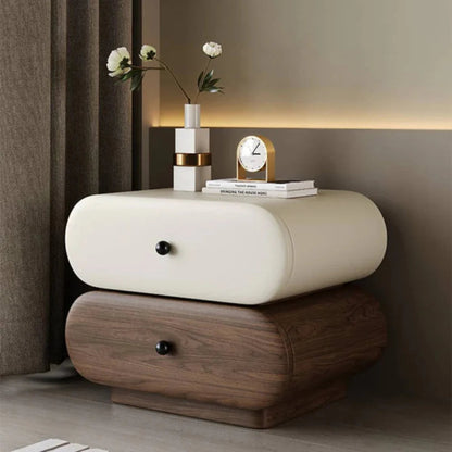 Designer Handmade Bedside Table with Two Drawers bedside table - Bone Inlay Furnitures