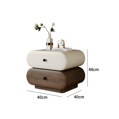 Designer Handmade Bedside Table with Two Drawers bedside table - Bone Inlay Furnitures