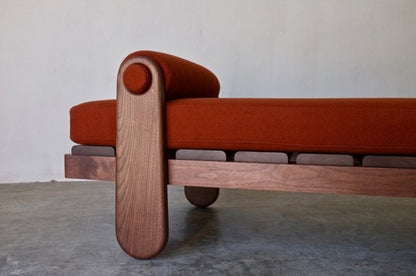 Designer Handmade Brown Daybed With Bolster Daybed - Bone Inlay Furnitures