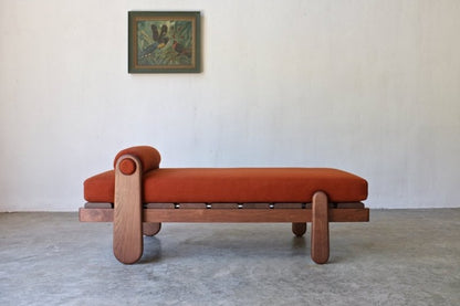 Designer Handmade Brown Daybed With Bolster Daybed - Bone Inlay Furnitures