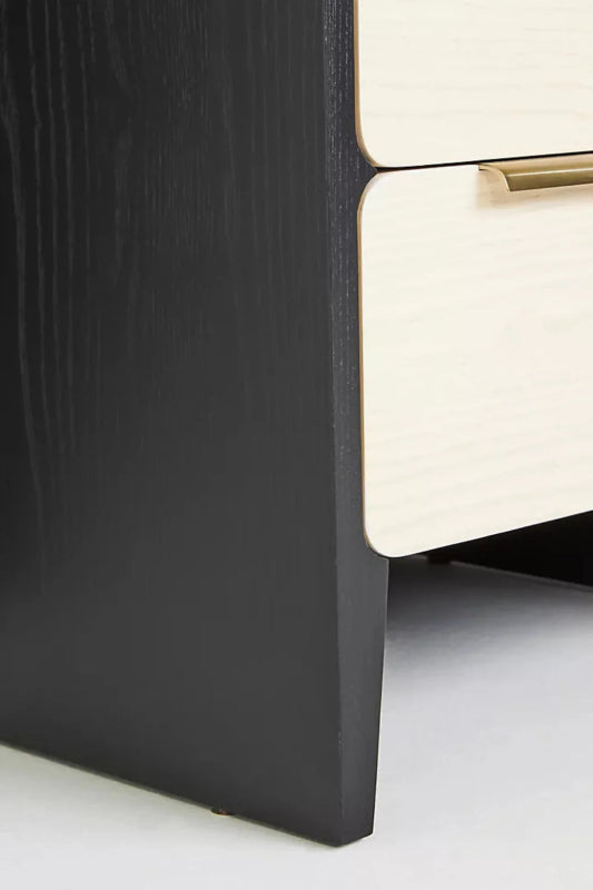 Designer Handmade Nightstand Table with Two Drawer Nightstand - Bone Inlay Furnitures