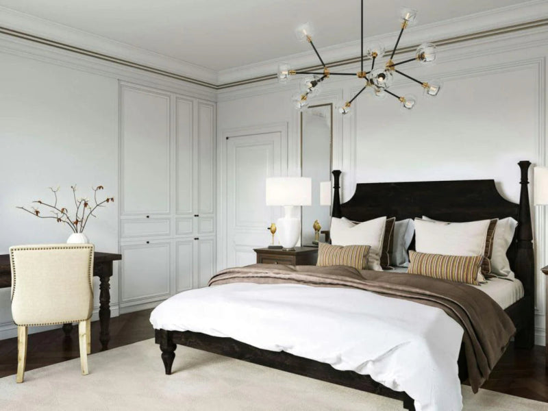 Designer Handmade Solid Wood Two Poster Bed – Elegant Craftsmanship Bed - Bone Inlay Furnitures