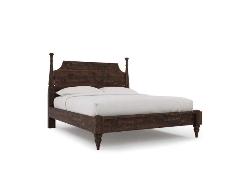 Designer Handmade Solid Wood Two Poster Bed – Elegant Craftsmanship Bed - Bone Inlay Furnitures