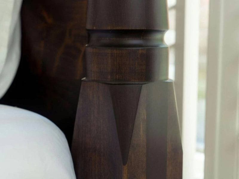 Designer Handmade Solid Wood Two Poster Bed – Elegant Craftsmanship Bed - Bone Inlay Furnitures