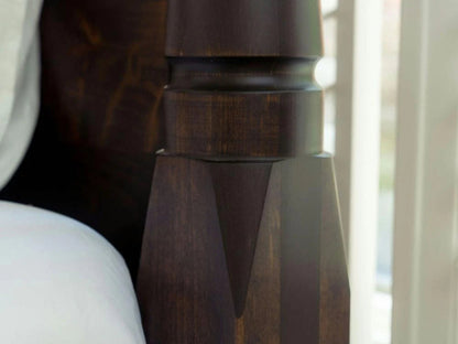 Designer Handmade Solid Wood Two Poster Bed – Elegant Craftsmanship Bed - Bone Inlay Furnitures