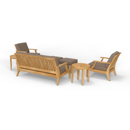 Designer Seven Piece Upholstered Sofa Set in Teak Wood Sofa Set - Bone Inlay Furnitures