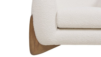 Designer Single Seater Crosby Occasional Armchair in Raw Sugar Chair - Bone Inlay Furnitures