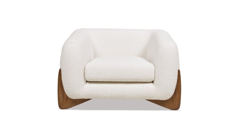 Designer Single Seater Crosby Occasional Armchair in Raw Sugar Chair - Bone Inlay Furnitures