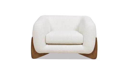Designer Single Seater Crosby Occasional Armchair in Raw Sugar Chair - Bone Inlay Furnitures