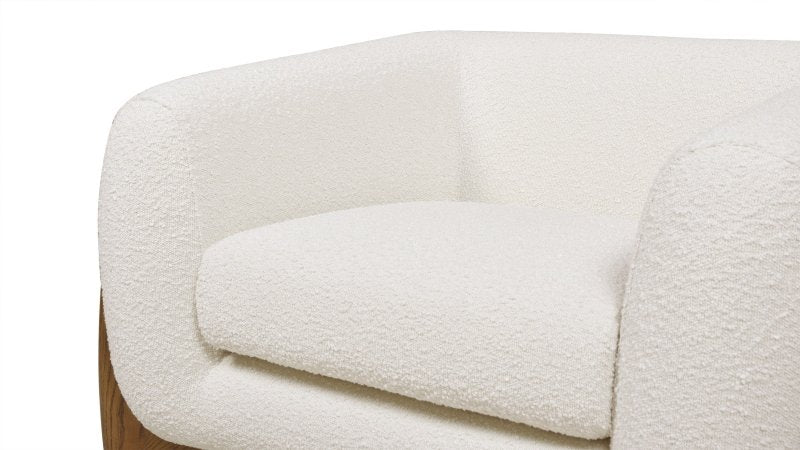 Designer Single Seater Crosby Occasional Armchair in Raw Sugar Chair - Bone Inlay Furnitures