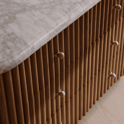 Designer Solid Wooden Chest of Six Drawer Dresser Chest of Drawers - Bone Inlay Furnitures