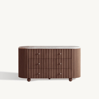 Designer Solid Wooden Chest of Six Drawer Dresser Chest of Drawers - Bone Inlay Furnitures