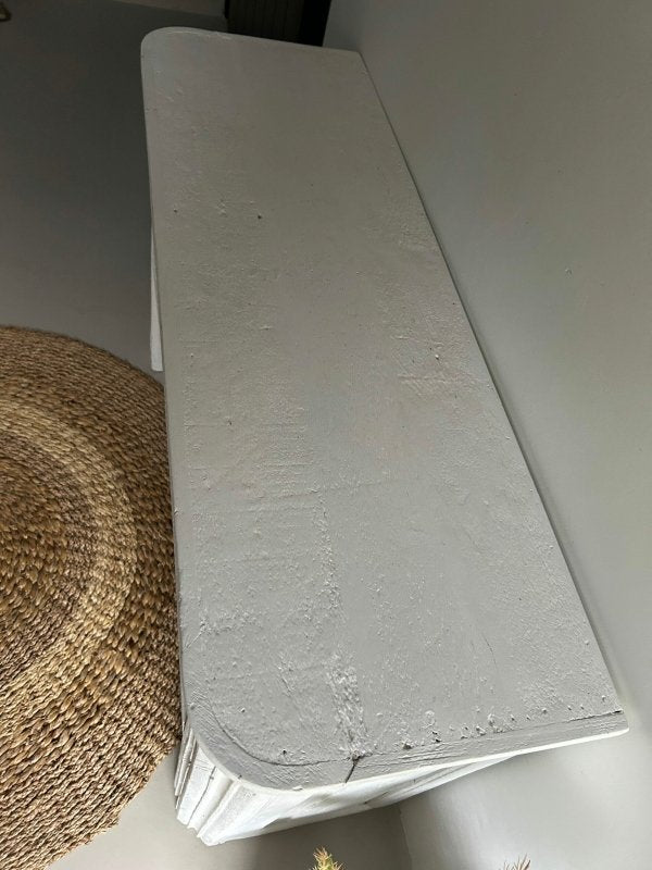 Elegant Wooden Carved Side Table Console Table - Bone Inlay Furnitures