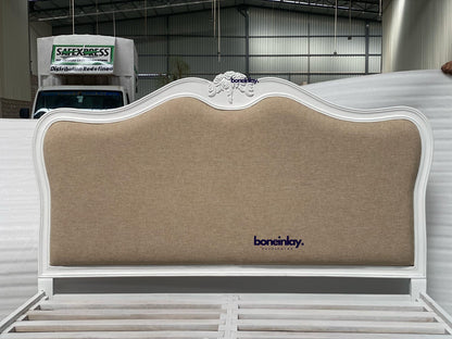 French headboard close up
