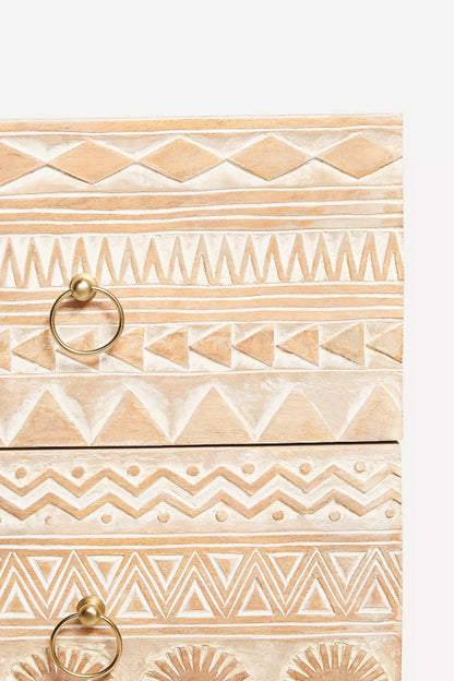 Hand Carved Delhi Six - Drawer Dresser Living Room Decor Drawer Dresser - Bone Inlay Furnitures