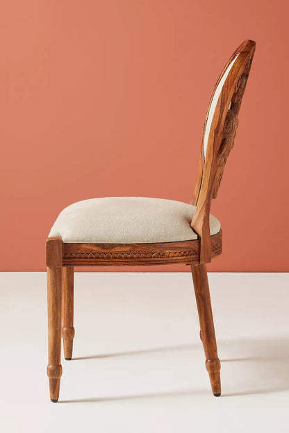 Hand Carved elephant armchair Dining Chair - Bone Inlay Furnitures