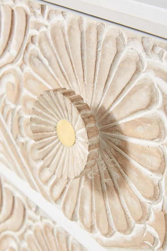 Hand Carved Gulliver Chest of Six - Drawer Dresser Chest of Drawer - Bone Inlay Furnitures