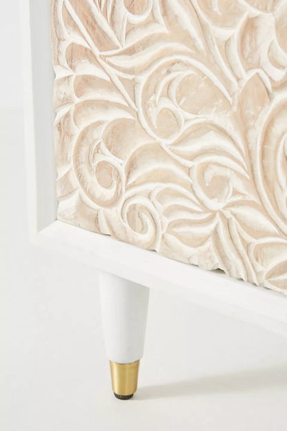 Hand Carved Gulliver Entryway Cabinet | Cabinetry Furniture Cabinet - Bone Inlay Furnitures