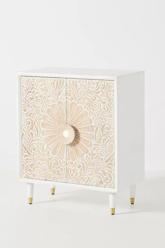 Hand Carved Gulliver Entryway Cabinet | Cabinetry Furniture Cabinet - Bone Inlay Furnitures