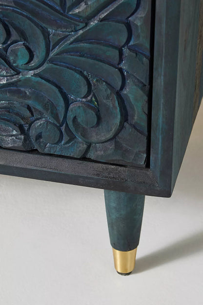 Hand Carved Gulliver Entryway Cabinet | Cabinetry Furniture Cabinet - Bone Inlay Furnitures