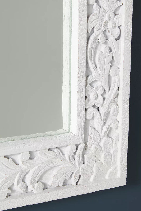 Hand Carved Lombok Mirror Frame | Bathroom Mirror Frame mirror frame - Bone Inlay Furnitures