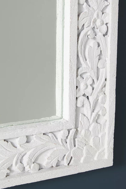 Hand Carved Lombok Mirror Frame | Bathroom Mirror Frame mirror frame - Bone Inlay Furnitures