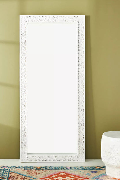 Hand Carved Lombok Mirror Frame | Bathroom Mirror Frame mirror frame - Bone Inlay Furnitures