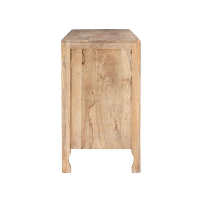 Hand - Carved Mandala - inspired Botanical patterns Media Console | Media Console - Bone Inlay Furnitures