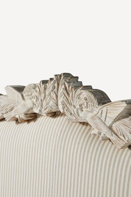 Hand Carved Menagerie Platform Bed | Solid Wooden Bed | Indian Furniture Beds & Bed Frames - Bone Inlay Furnitures