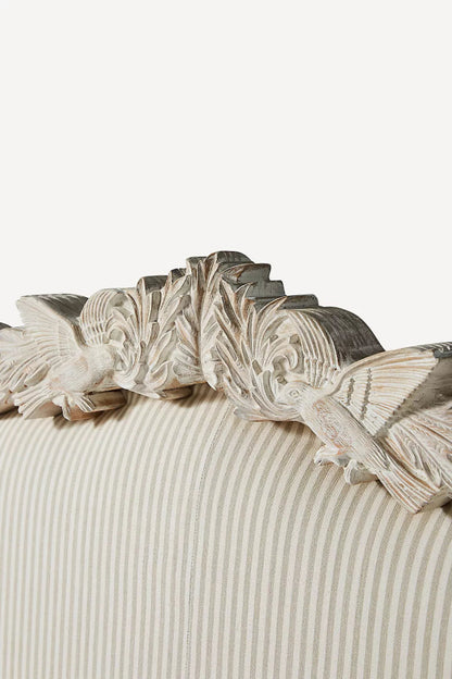 Hand Carved Menagerie Platform Bed | Solid Wooden Bed | Indian Furniture Beds & Bed Frames - Bone Inlay Furnitures