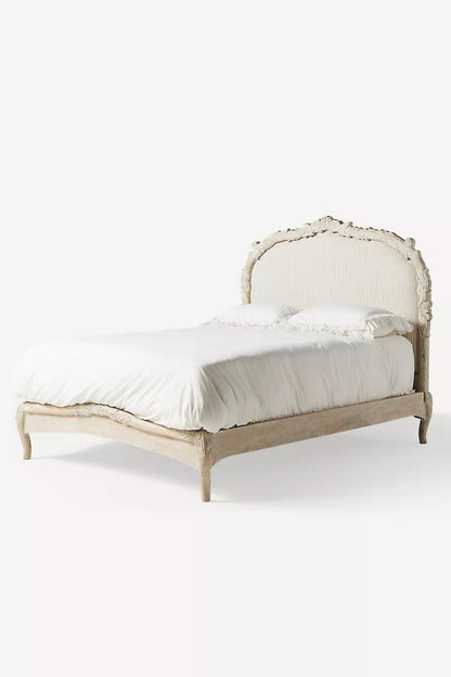 Hand Carved Menagerie Platform Bed | Solid Wooden Bed | Indian Furniture Beds & Bed Frames - Bone Inlay Furnitures