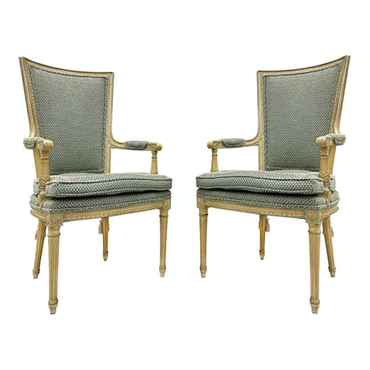 Hand Carved Natural Color Neoclassical Style Armchair Dining Chair - Bone Inlay Furnitures