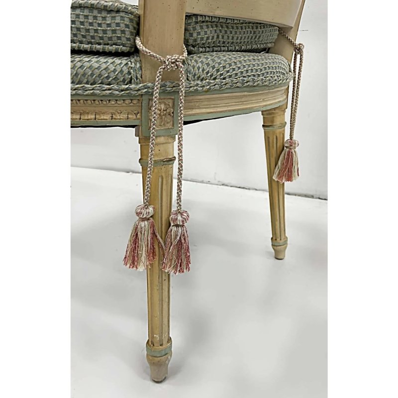 Hand Carved Natural Color Neoclassical Style Armchair Dining Chair - Bone Inlay Furnitures