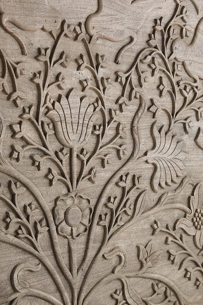 Hand Carved Odelina Bed Indian Design Solid Wooden | Indian Furniture Beds & Bed Frames - Bone Inlay Furnitures