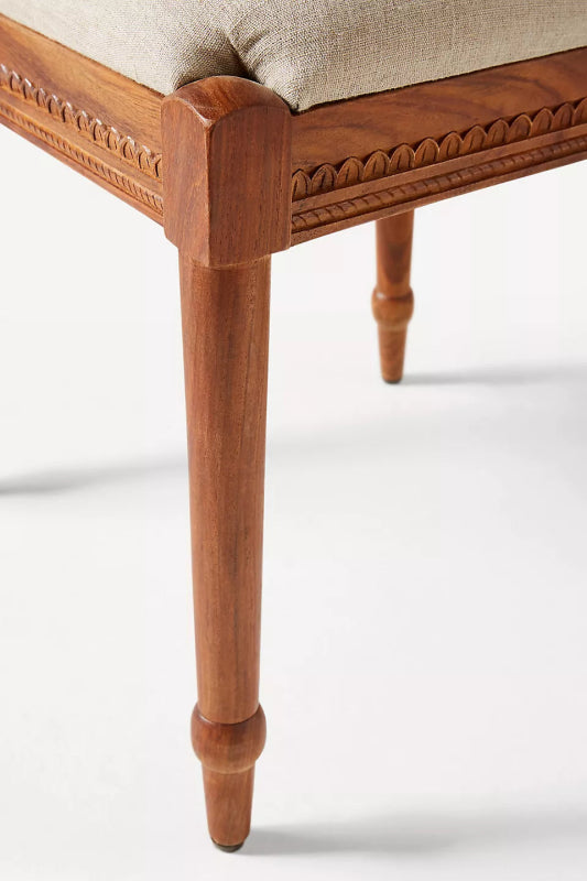 Hand Carved Peacock Design Dining Chair | Indian Wooden Chair Dining Chair - Bone Inlay Furnitures