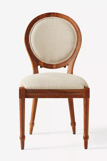 Hand Carved Peacock Design Dining Chair | Indian Wooden Chair Dining Chair - Bone Inlay Furnitures