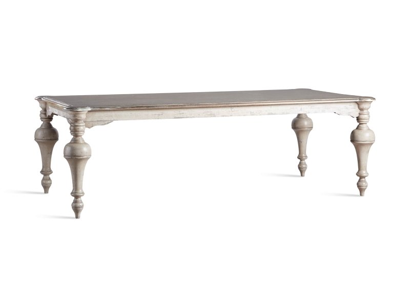 Hand Carved Rectangle Dining Table | Indian White Dining Table Dining Table - Bone Inlay Furnitures