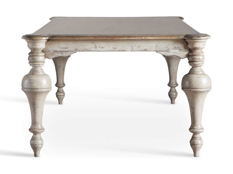 Hand Carved Rectangle Dining Table | Indian White Dining Table Dining Table - Bone Inlay Furnitures