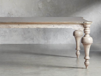 Hand Carved Rectangle Dining Table | Indian White Dining Table Dining Table - Bone Inlay Furnitures