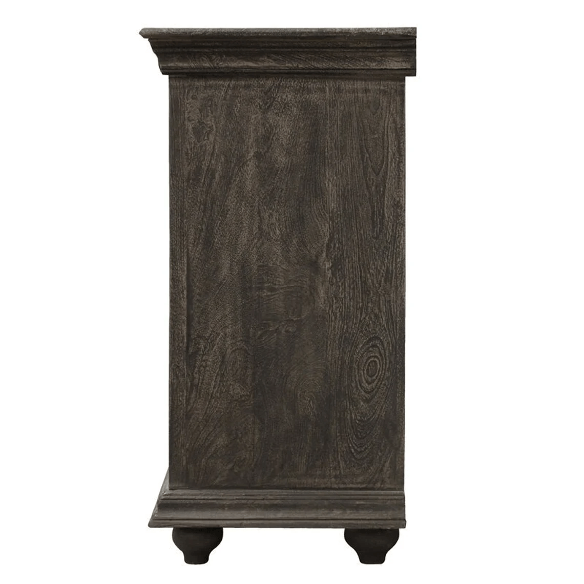 Artisanal Hand-Carved Floral Wooden Sideboard